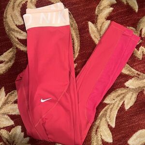 Nike pro leggings with mesh on leg